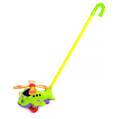 Игрушка для малышей "Каталка ВЕРТОЛЕТИК"/ЗЕЛЕНЫЙ Oubaoloon