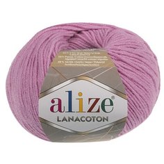Пряжа Alize "Lanacoton", цвет: 98 розовый, 160 м, 50 грамм (10 мотков)