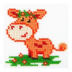 Набор для вышивания бисером "LOUISE. Коровка", 11х11 см, арт. L469 Brvsk