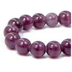 Бусины на нитях Tesoro "Кошачий глаз", 6 мм, цвет: индиго, около 66 штук