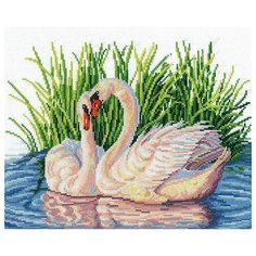 Набор для вышивания крестом Сделай своими руками "Пара лебедей", 26x19,5 см, арт. П-39