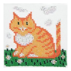 Набор для вышивания бисером "LOUISE. Котик", 11х11 см, арт. L437 Brvsk