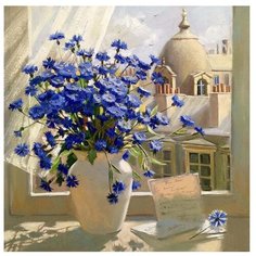 Картина по номерам "Вид из окна" (18 цветов) Molly