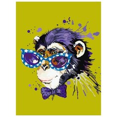 Картина по номерам "Disсo Monkey", 30х40 см Цветной