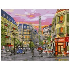 Картина по номерам "Парижская улица" (24 цвета) Molly