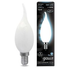 Лампа светодиодная Black Filament Свеча на ветру E14 5Вт 4100К OPAL Gauss 104201205 (упаковка 10 шт)