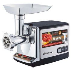 Мясорубка Sakura SA-6419BK, серебристый