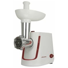 Мясорубка Аксинья КС-2000, белая с красным
