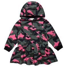 Платье ЁМАЁ размер 116, набивка милитали/фуксия