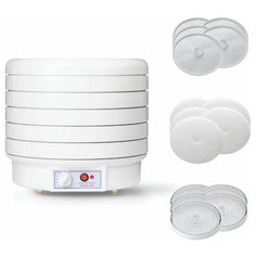 Сушилка ВолТера 1000 Люкс (с 5 решетчатыми, 5 сетчатыми и 5 поддонами для пастилы) белый