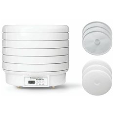 Сушилка ВолТера 1000 Люкс с таймером (с 3 сетчатыми и 3 поддонами для пастилы) белый