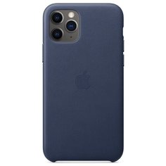 Чехол-накладка Apple кожаный для iPhone 11 Pro темно-синий
