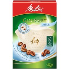 Одноразовые фильтры для капельной кофеварки Melitta Gourmet Mild Размер 1х4