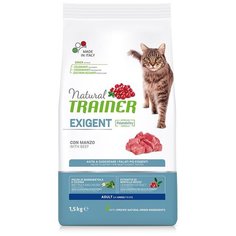 Сухой корм для привередливых кошек TRAINER с говядиной 1.5 кг