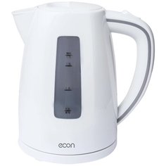 Чайник электрический Econ ECO-1717KE из термостойкого пластика со светодиодной подсветкой работы и вращающейся подставкой, 1.7 л, 2200 Вт