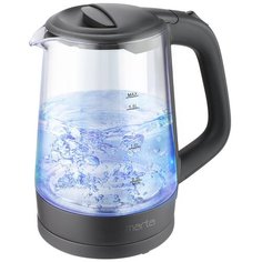 MARTA MT-4573 серый гранит чайник стеклянный