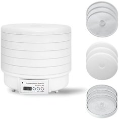 Сушилка для овощей и фруктов ВОЛТЕРА 500 с таймером и симисторным блоком управления + 3 поддона решето + 3 сетчатых поддона + 3 сплошных поддона для пастилы