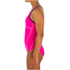 Купальник слитный для девочек Kamiye +, размер: 149-159CM12-13A, цвет: Розовый NABAIJI Х Декатлон Decathlon