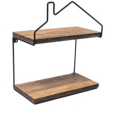 Полка настенная ilwi Домик из стали и ЛДСП в стиле лофт шириной 30 см