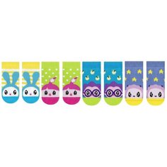 Носки Conte-kids комплект из 4 пар, размер 10, желтый/салатовый/бирюза/голубой