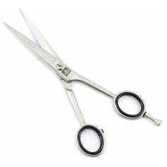 Прямые ножницы парикмахерские DEWAL Basic Step 244/5,5 5.5", серебристый/черный