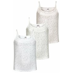 Майка BAYKAR 3 шт., размер 98/104, белый/молочный/розовый