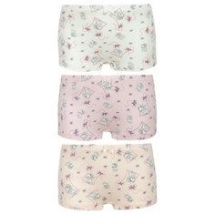 Трусики BAYKAR 3 шт., размер 134/140, белый/персиковый/розовый