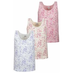 Майка BAYKAR 3 шт., размер 146/152, белый/молочный/розовый