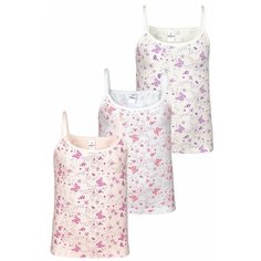 Майка BAYKAR 3 шт., размер 170/176, белый/персиковый/молочный