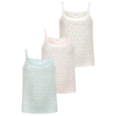 Майка BAYKAR 3 шт., размер 158/164, голубой/розовый/бежевый