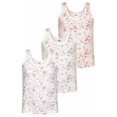 Майка BAYKAR 3 шт., размер 158/164, белый/персиковый/молочный