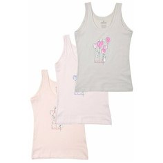 Майка BAYKAR 3 шт., размер 170/176, белый/розовый/персиковый