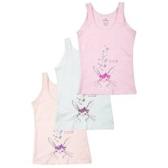 Майка BAYKAR 3 шт., размер 170/176, белый/розовый/персиковый