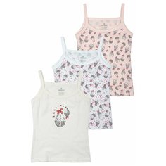 Майка BAYKAR 3 шт., размер 170/176, белый/розовый/молочный