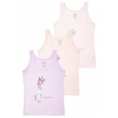 Майка BAYKAR 3 шт., размер 170/176, персиковый/розовый/сиреневый