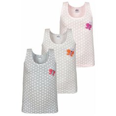 Майка BAYKAR 3 шт., размер 170/176, светло-серый/серый/розовый