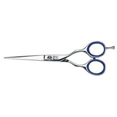 Прямые ножницы парикмахерские DEWAL Profi Step 2433/6 6", серебристый / синий