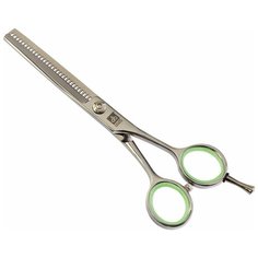 Филировочные ножницы DEWAL Profi Step 104/5.5 5.5", серебристый/салатовый