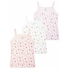 Майка BAYKAR 3 шт., размер 170/176, белый/бежевый/розовый