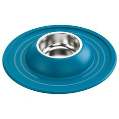 Миска металлическая Lilli Pet Soft Touch для животных на подставке, 600 мл, синяя