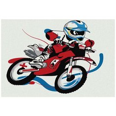 Картина по номерам "Мотогонка", 20x30 см Котеин