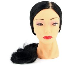 Голова-манекен учебная "Брюнетка", для парикмахеров, протеиновые волосы 50-60 см Dewal