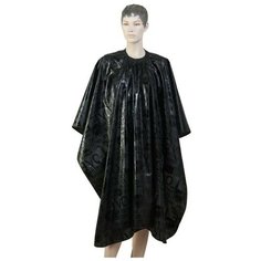 Пеньюар для стрижки "Love", нейлон, цвет черный, 138x150 см, на крючках Dewal