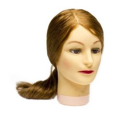 Голова-манекен учебная "Блондинка", для парикмахеров, натуральные волосы 50-60 см Dewal