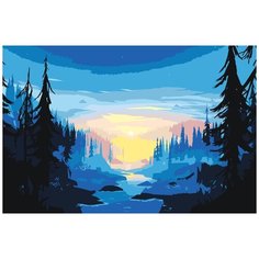 Картина по номерам «Закат», 40x60 см, Живопись по Номерам