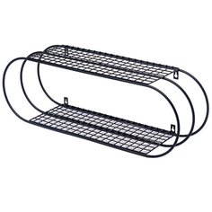 Полка настенная ilwi сетчатая из стали черная в стиле лофт шириной 76 см