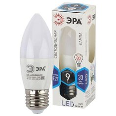Лампа светодиодная B35-9w-840-E27 свеча 720лм ЭРА Б0027972 (упаковка 10 шт) ERA