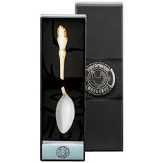 Кольчугинский мельхиор Чайная ложка "Лира" серебряный, золотой