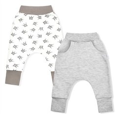 Брюки LEO 1001А-25 размер 86, бежевый/молочный/серый меланж Лео