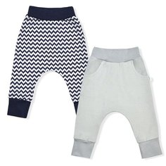 Брюки LEO 1001А-25 размер 80, синий/серый Лео